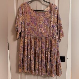 Amazing Lace Sequin Dress in “Unicorn”